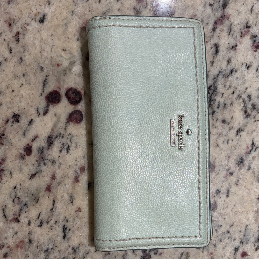 Kate Spade Light Blue Leather Wallet